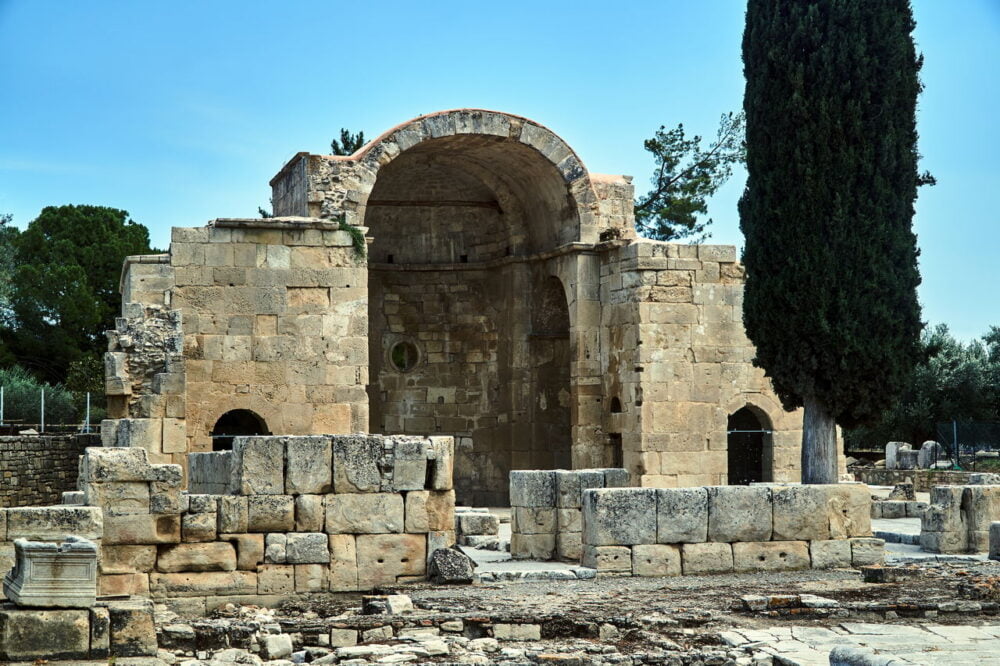 the basilica of st titus at gortys or gortyn in crete