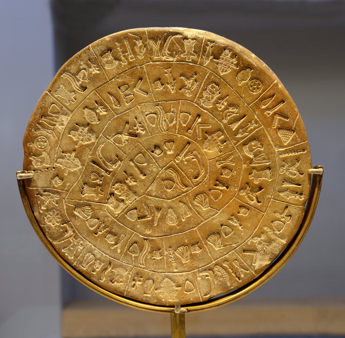 linear a script on phaistos disc