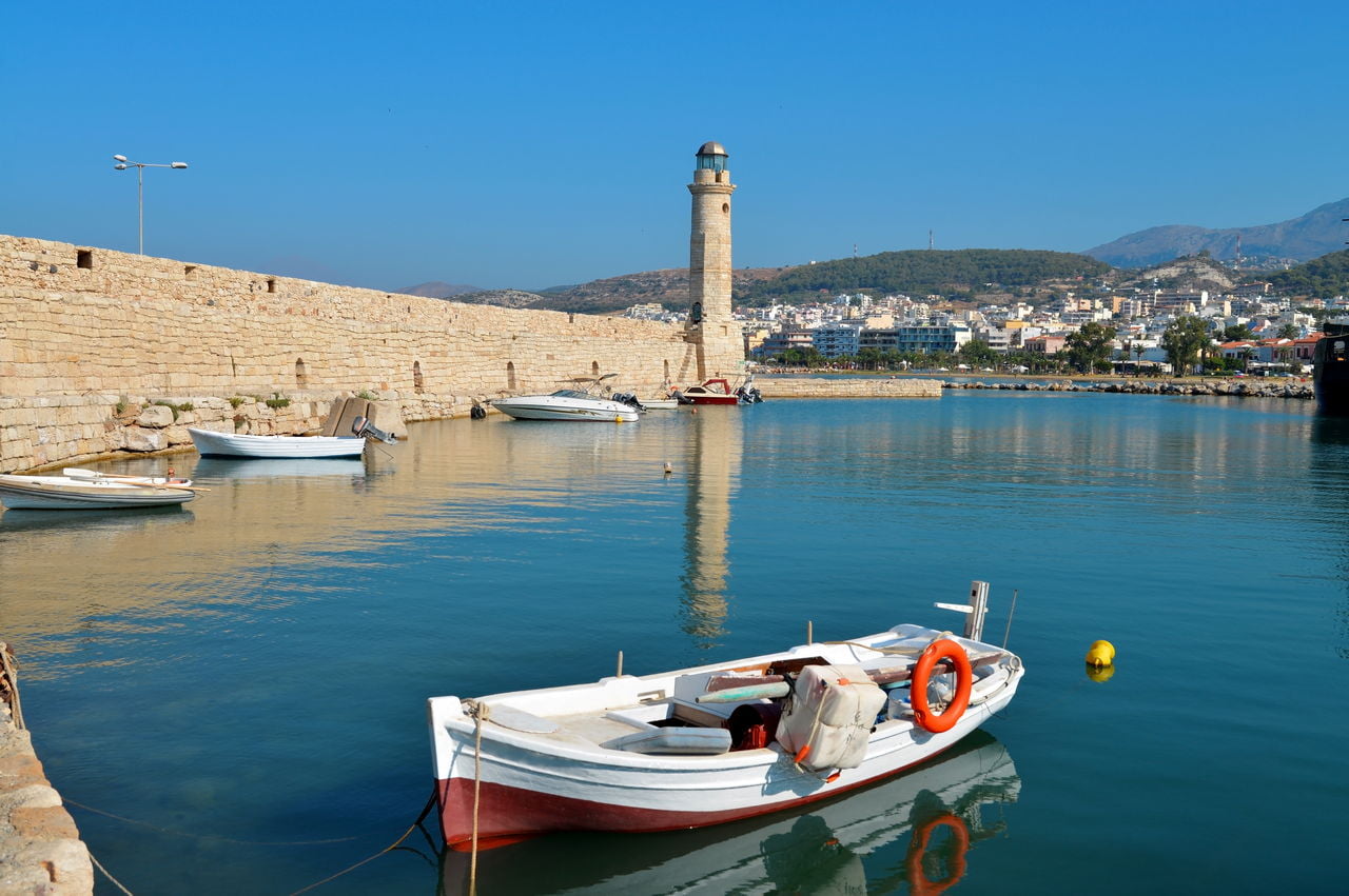 venetian port in rethymnon