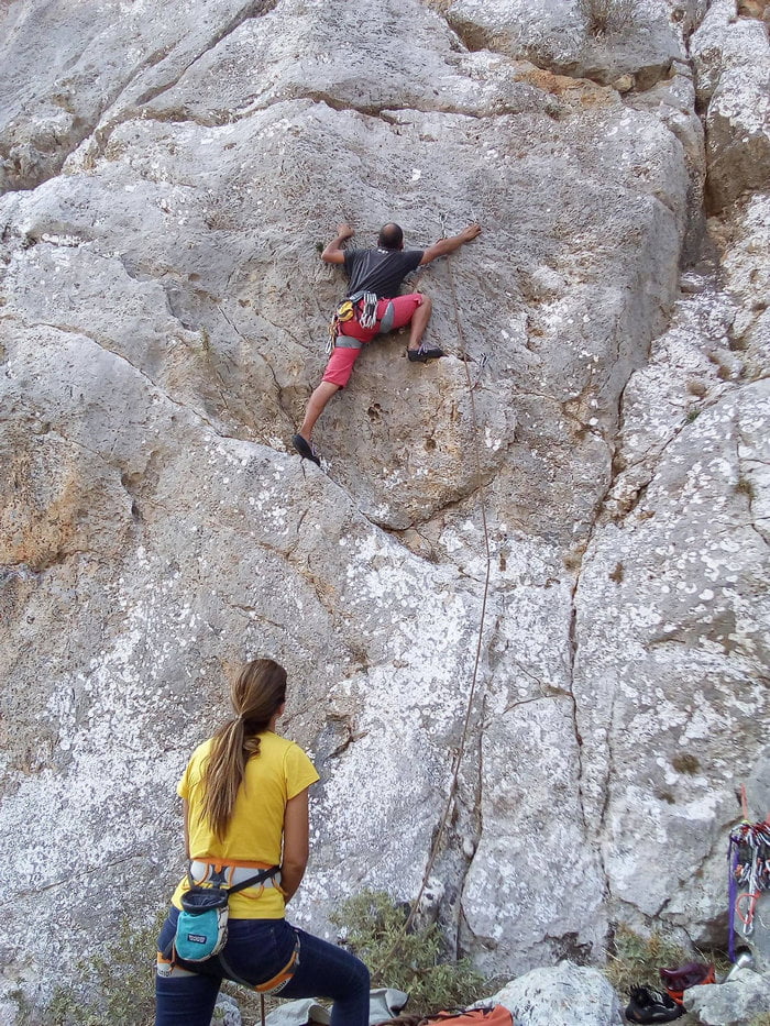 rock climbing in agiofarango crete