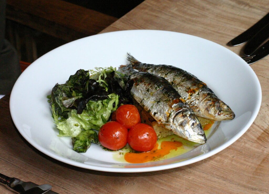 grilled sardines