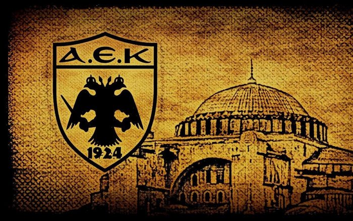 aek football club and image of hagia sophia