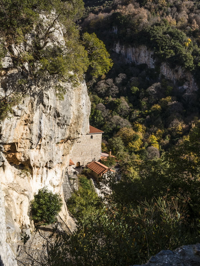 The monastery of Our Lady of Emialon at Loussios Gorge