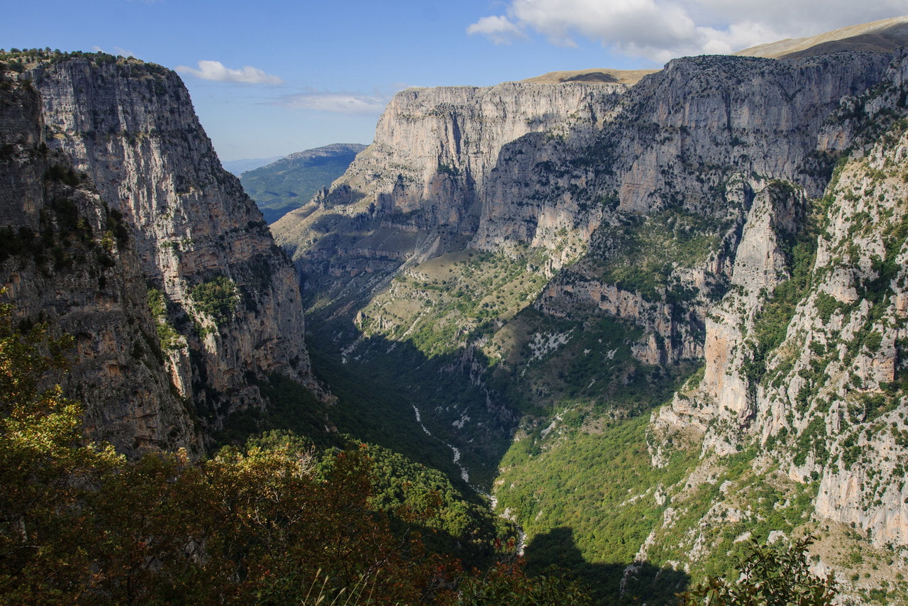 vikos gorge, one of the famous gorges in greece