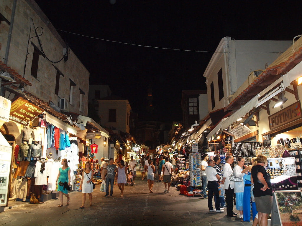 nightlife in rhodes, greece