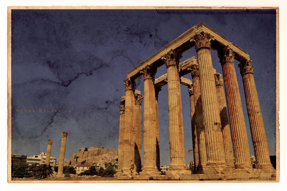 The Temple of Olympian Zeus in Athens