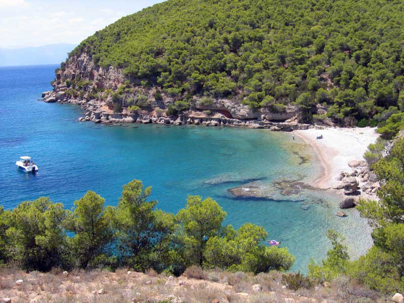 beach on poros island