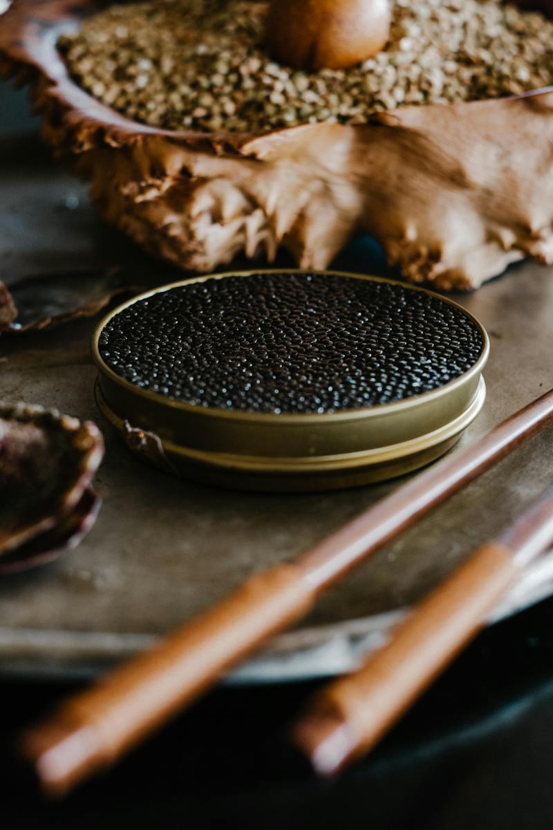 Close-up of a Dish with Caviar