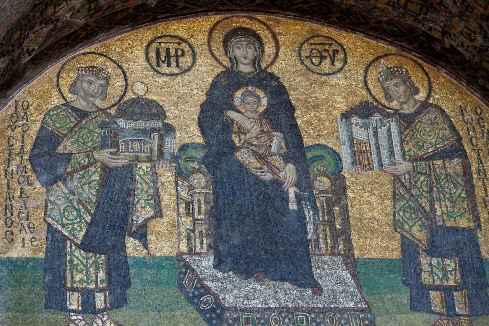 byzantine icon in the Hagia Sofia church in Constantinople